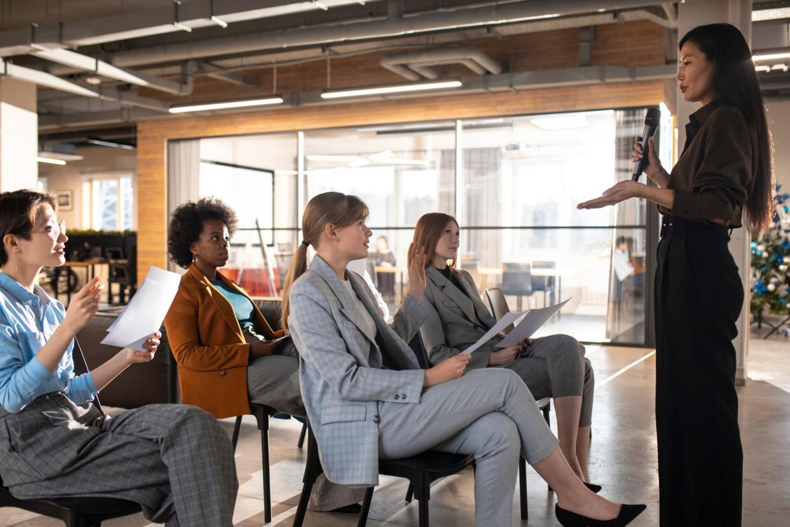 Financial education classroom setting with students engaged in learning practical money management skills