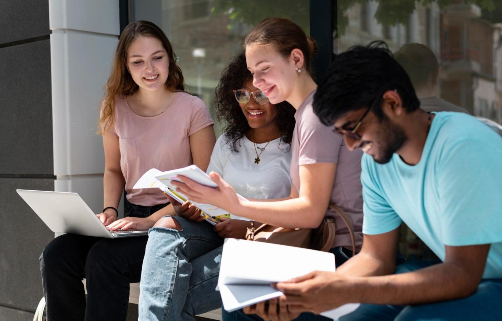 Financial planning workspace showing charts and documents